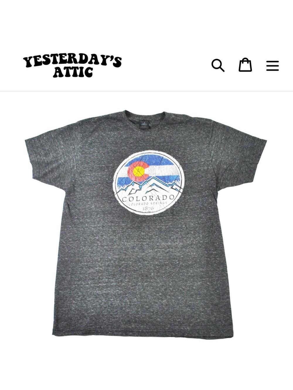 Colorado State Wilderness Gray Black Soft Shirt Size Large